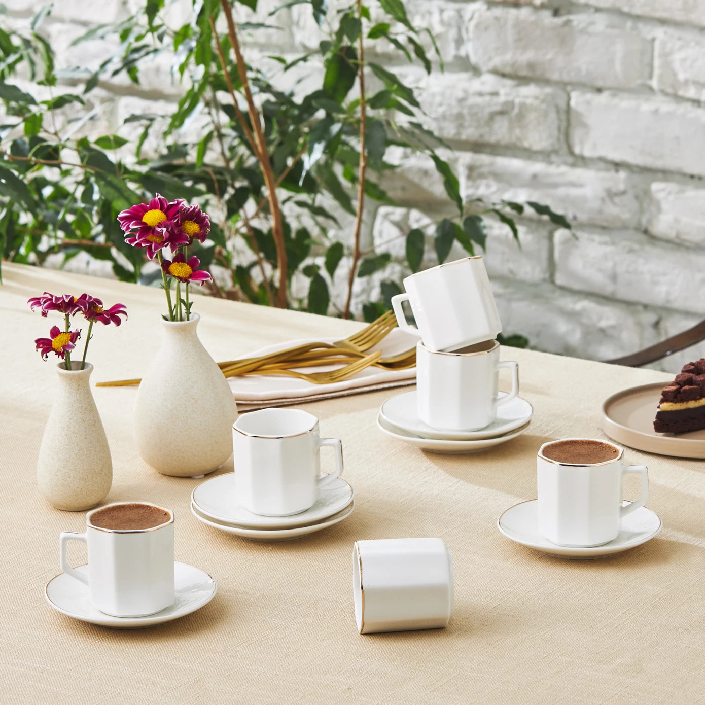 フランス オ—ルドバカラ チ—ズ皿&カバー 「バンブ—」 Karaca Vezir 12-Piece Bone China Turkish Coffee Cup Set for 6 People,