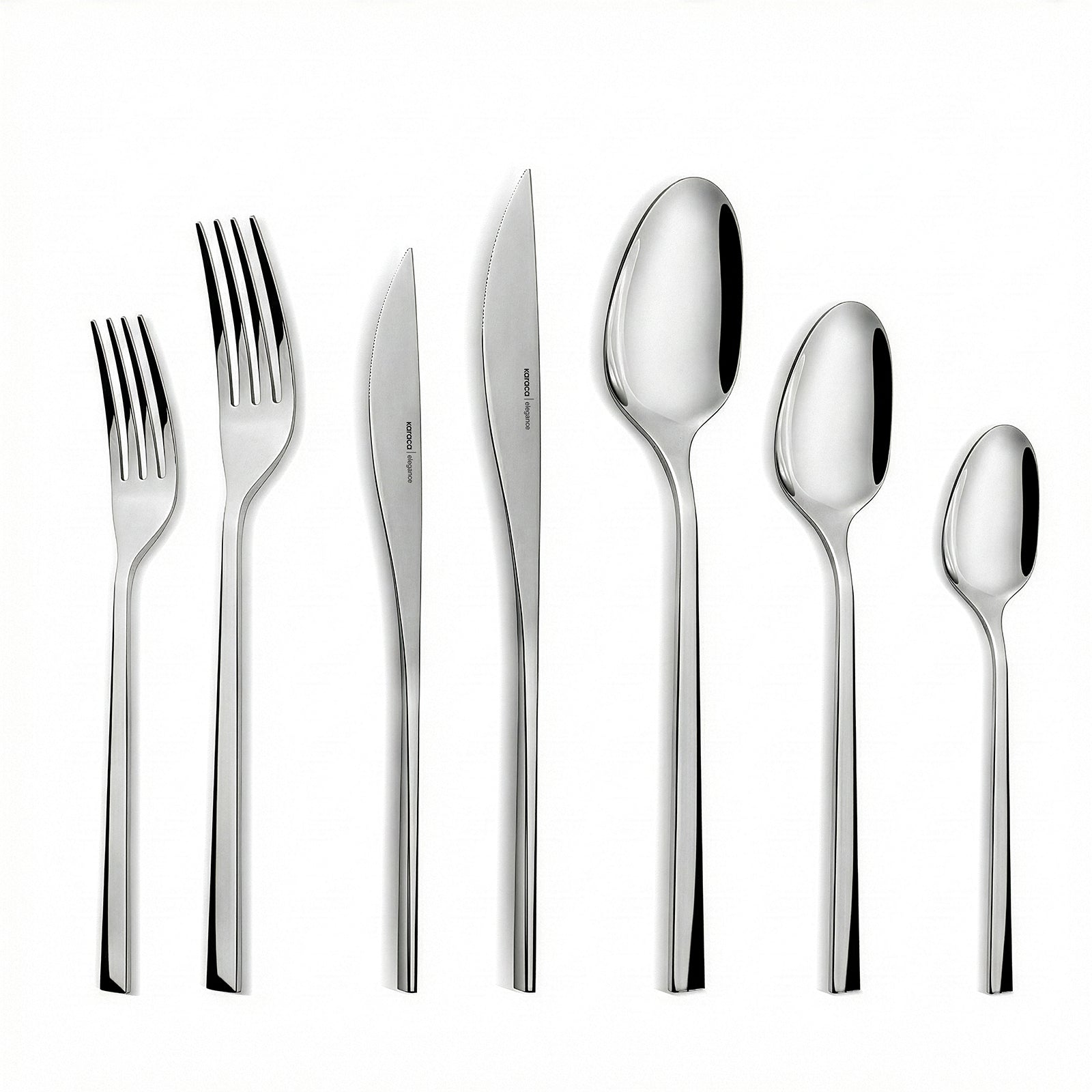 Karaca New Everest 84-Piece Stainless Steel Cutlery Set for 12 People,
