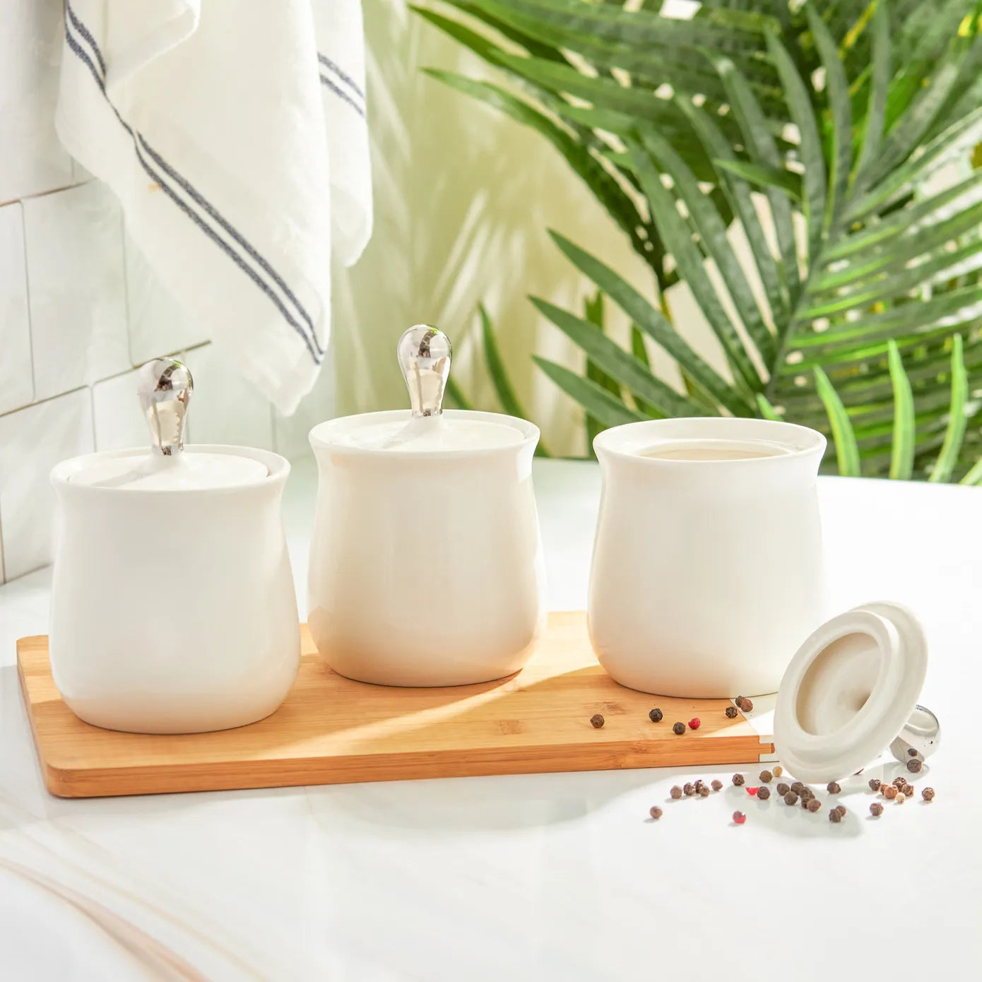 Karaca Over Ceramic Spice Jar Set, Piece, 500ml, White