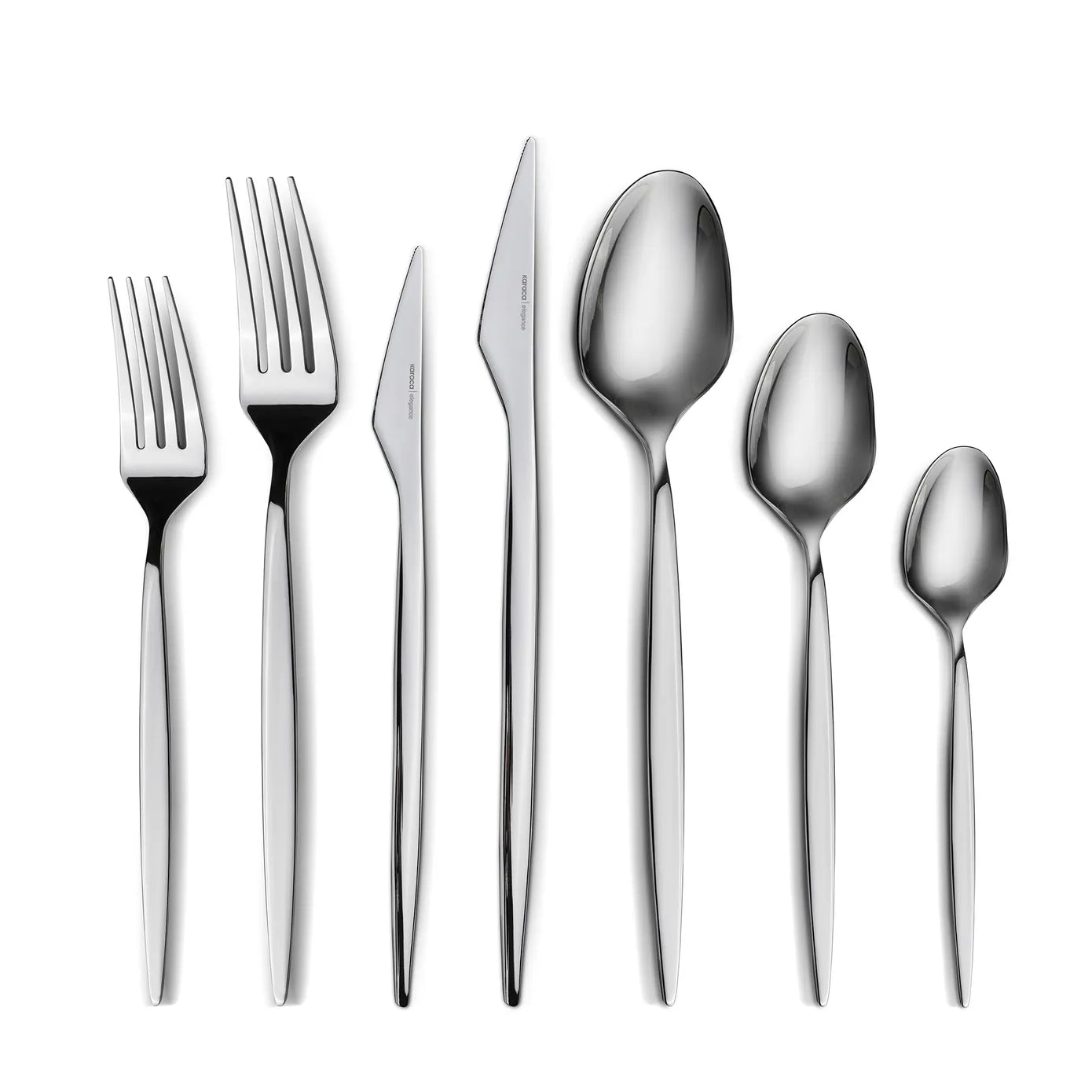 Karaca New Thor 84-Piece Stainless Steel Cutlery Set for 12 People, Si