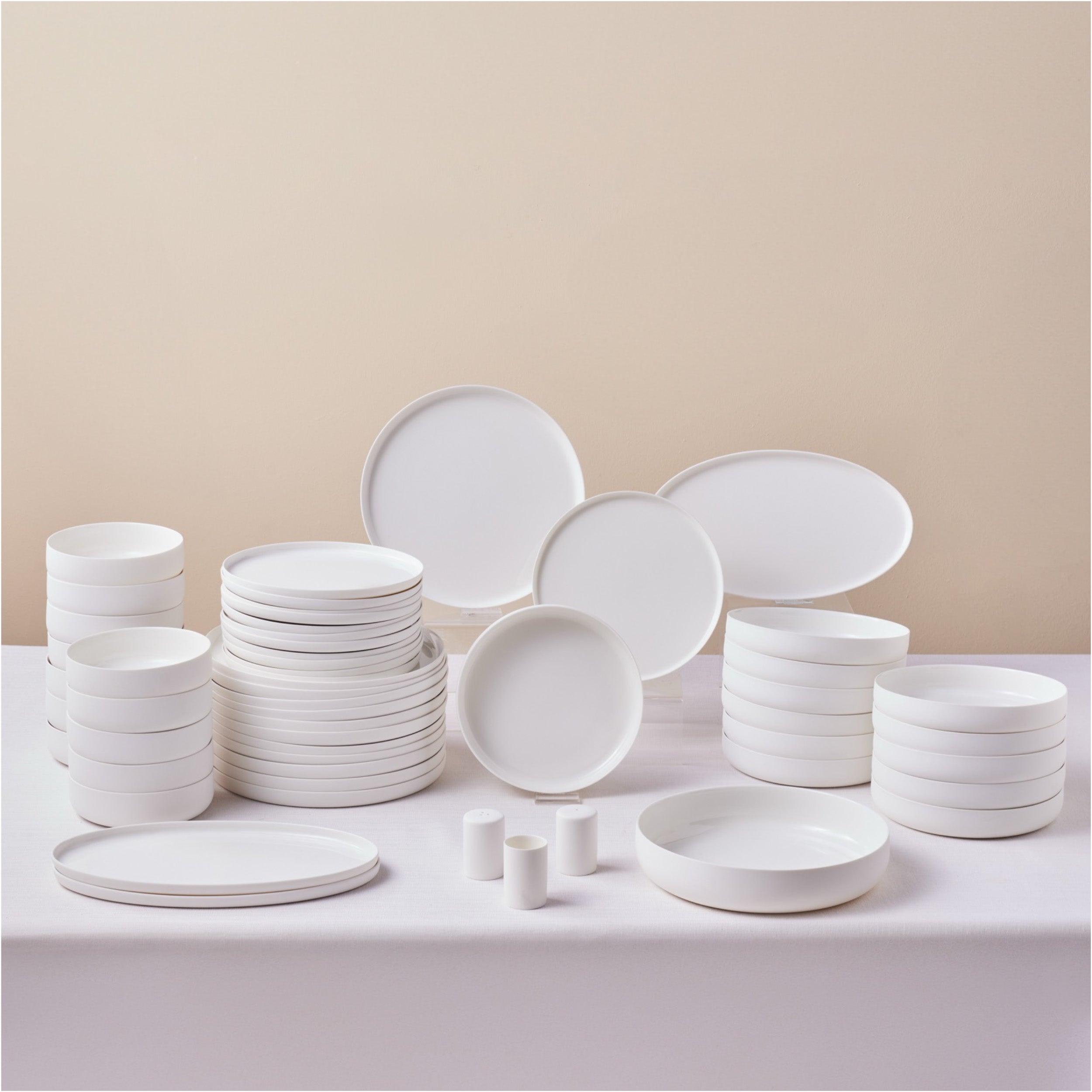 Karaca Earth Collection Matte Glaze 55-Piece Porcelain Dinner Set for
