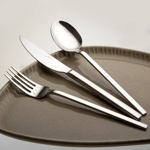 Jumbo 8100 84-Piece Stainless Steel Cutlery Set for 12 People, Silver