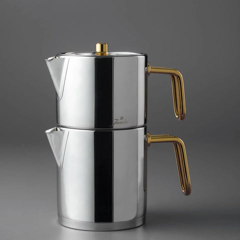 Jumbo Metalix Stainless Steel Induction Teapot, Midi, Titanium Gold