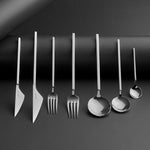 Jumbo 9100 84-Piece Stainless Steel Cutlery Set for 12 People, Silver