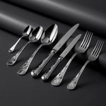 Jumbo 9700 84-Piece Stainless Steel Cutlery Set for 12 People, Silver
