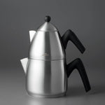 Karaca Jumbo Stainless Steel Induction Matte Teapot, 2+1L, Black