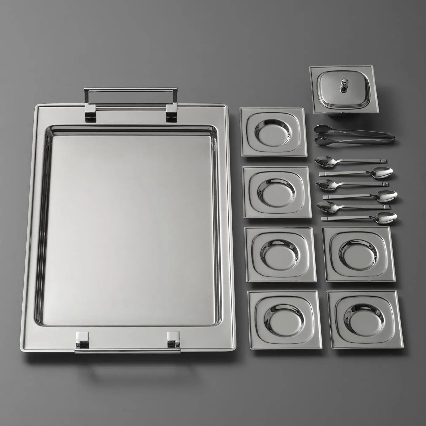 Jumbo Tea Set Jumbo Pluto 16-Piece Stainless Steel Tea Set, Silver – Karaca