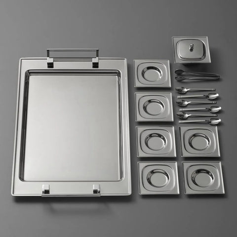 Jumbo Pluto 16-Piece Stainless Steel Tea Set, Silver