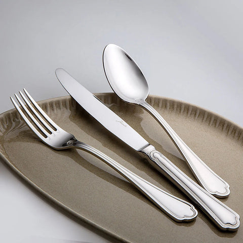 Jumbo 1400 84-Piece Stainless Steel Cutlery Set for 12 People, Silver