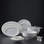 Jumbo Bone China Golda 61-Piece Dinner Set for 12 People, Gold