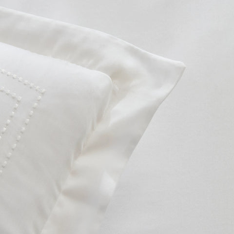 Karaca Home White Collection Felves 100% Turkish Cotton Duvet Cover Set, King Size, White