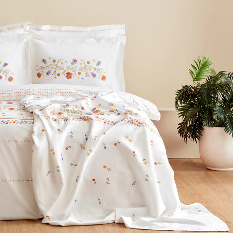 Karaca Home Clarice 100% Turkish Cotton Duvet Cover Set, Double, Multi