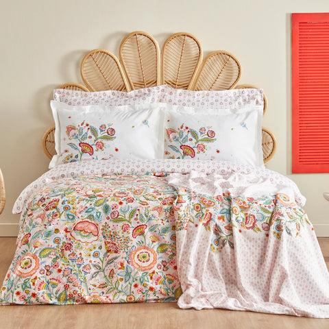 Karaca Home Sarthe 100% Turkish Cotton Duvet Cover Set, Double, Multi