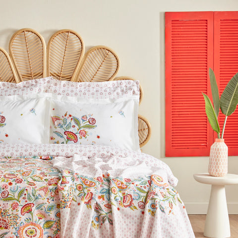 Karaca Home Sarthe 100% Turkish Cotton Duvet Cover Set, Double, Multi