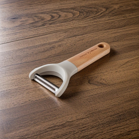 Karaca x Refika Side Peeler with Wooden Handle, Gray