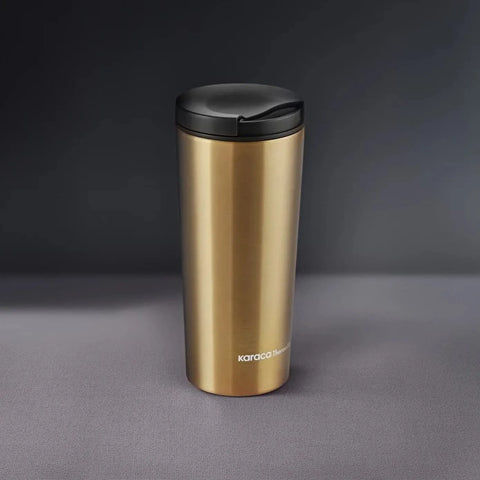 Karaca Sheeny Stainless Steel Leak-Proof Flask, 450ml, Gold