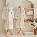 Karaca Home Dena 5-Piece 100% Turkish Cotton Family Bathroom Set, Offwhite