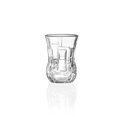 Rcr Etna 12-Piece Turkish Tea Set for 6 People, 140ml, Clear