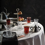Rcr Etna 12-Piece Turkish Tea Set for 6 People, 140ml, Clear