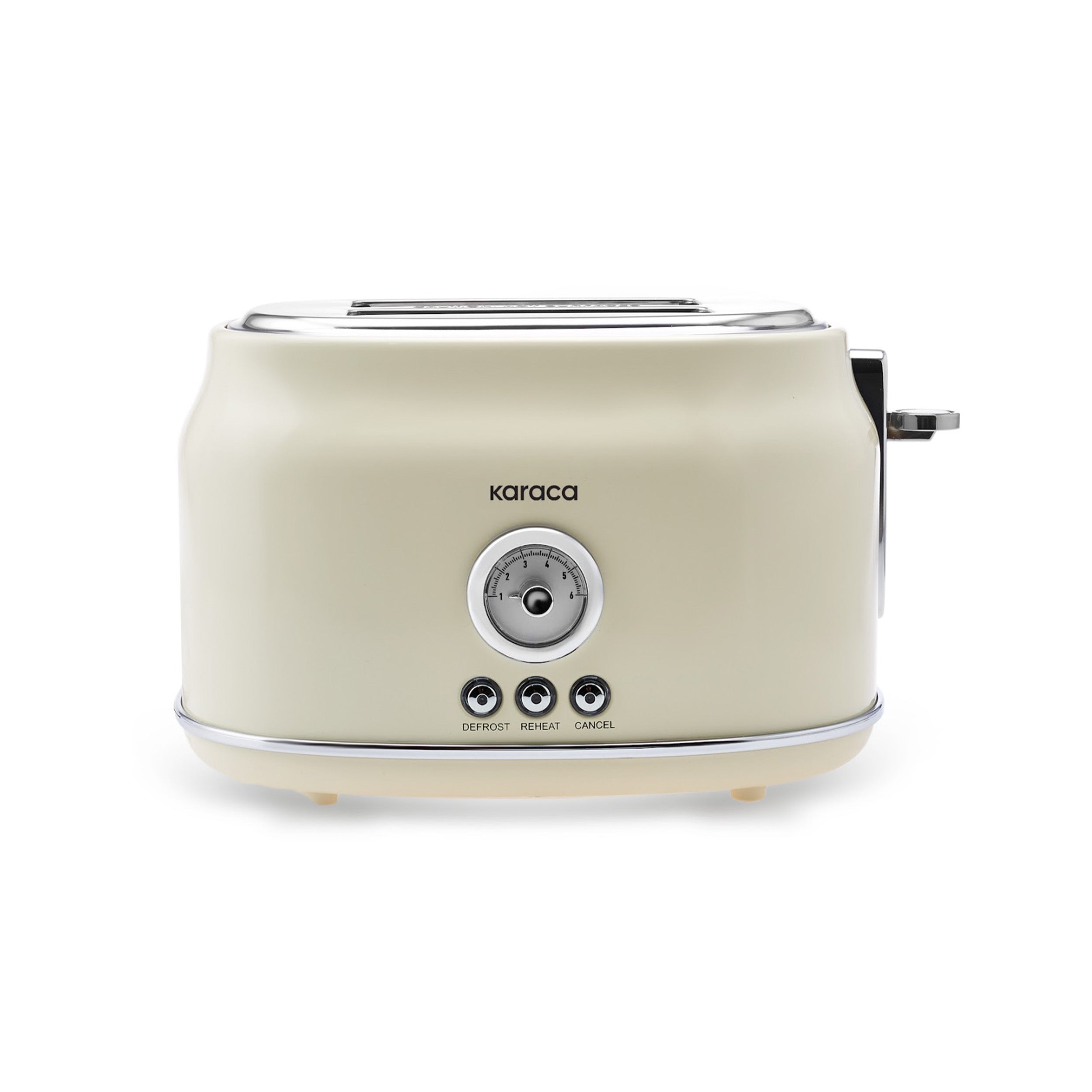 Karaca Retro 2-Slice Toaster, 815W, Cream