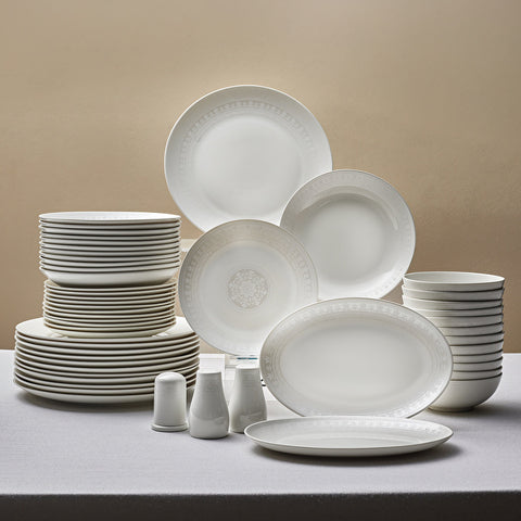 Emsan Forever Bone Arte 53-Piece Dinner Set for 12 People