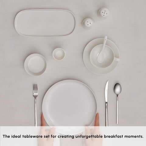 Karaca Stream Pure Favaro 38-Piece Serveware Set for 6 People, White