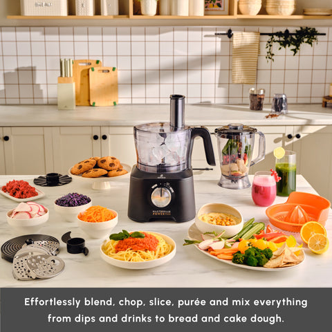 Karaca Mastermaid Power Multifunctional 11 in 1 Food Processor Set, 2500W, Black Silver