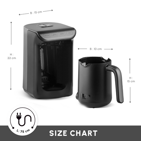 Karaca Hatır Köz Milky Turkish Coffee Maker, 535W, Galaxy Grey