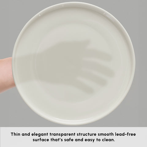 Karaca Stream Bone China Felix XL 18-Piece China Dinner Set for 6 People, White