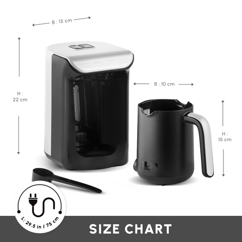 Karaca Hatır Köz Milky Turkish Coffee Maker, 535W, White