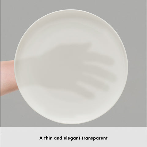 Karaca Streamline Remi Bone China 24-Piece Dinner Set for 6 People, White