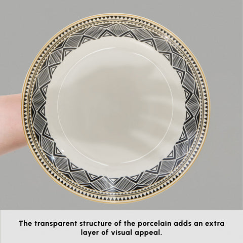 Karaca Bone China Globe 26-Piece Serveware Set for 6 People, Multi