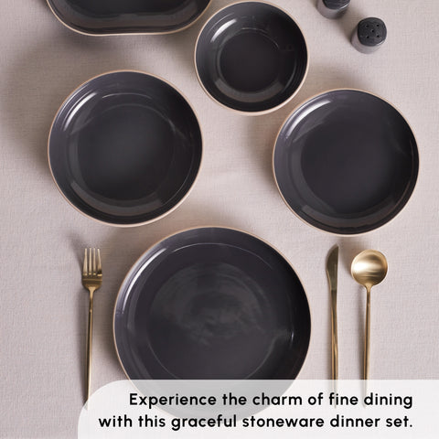 Karaca Terra 36-Piece Dinner Set for 8 People, Anthratice