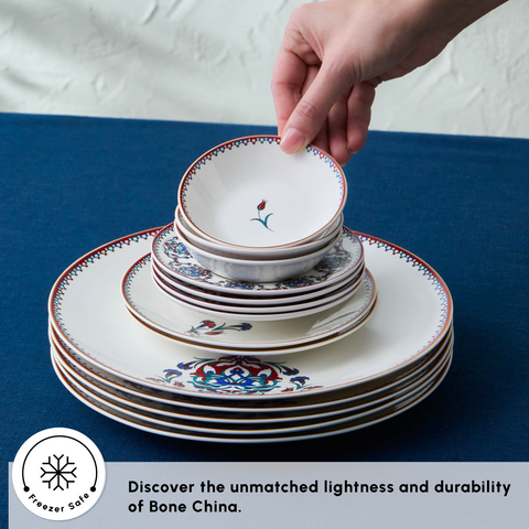 Karaca Bone China Nakkaş 26-Piece Serveware Set for 6 People, Multi