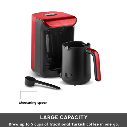 Karaca Hatır Köz Milky Turkish Coffee Maker, 535W, Imperial Red