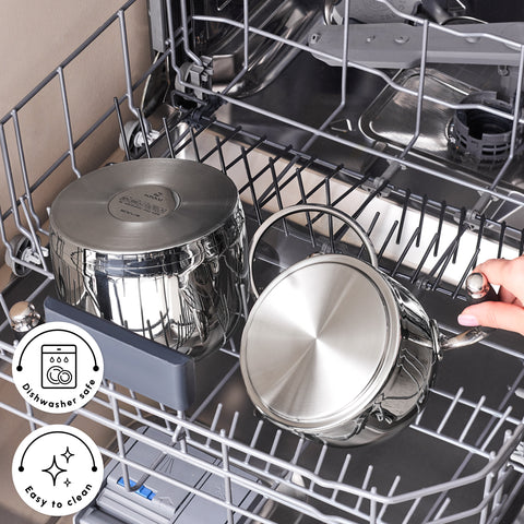 Karaca Stella Stainless Steel Teapot Set, XL, Silver