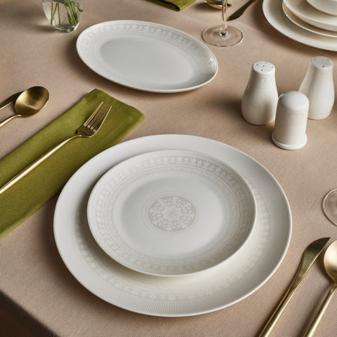 Emsan Forever Bone Arte 53-Piece Dinner Set for 12 People