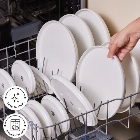 Karaca Stream Bone China Sunset 34-Piece Serveware Set for 6 People, White