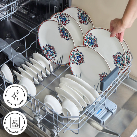 Karaca Bone China Nakkaş 26-Piece Serveware Set for 6 People, Multi