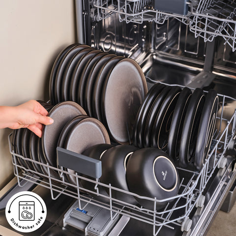 Karaca Earth Collection Mercure Reactive Glaze 59-Piece Dinner Set for 12 People, Multi