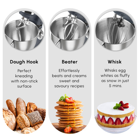 Karaca Blendburst Stand Mixer, 5.7L, 1400W, Grey