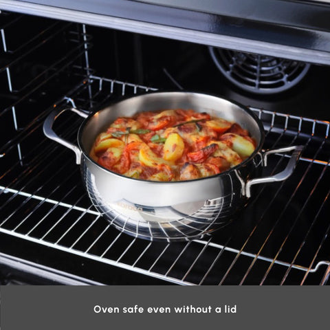 Karaca Cook & Store 13-Piece Stainless Steel Induction Cookware Set, Silver