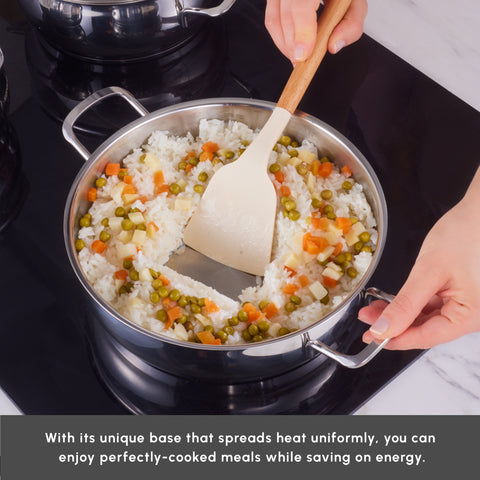 Karaca Cook & Store 13-Piece Stainless Steel Induction Cookware Set, Silver