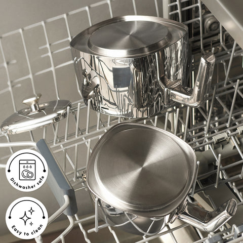 Karaca Brewinox Stainless Steel Teapot Set, Large, Inox