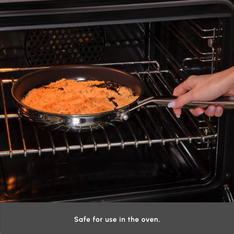 Karaca Plasma Steel 3Ply Non-Stick Induction Frying Pan, 28cm, Silver