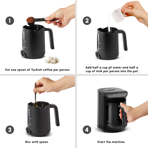 Karaca Hatır Köz Milky Turkish Coffee Maker, 535W, Galaxy Grey