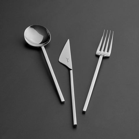 Jumbo 9100 84-Piece Stainless Steel Cutlery Set for 12 People, Silver