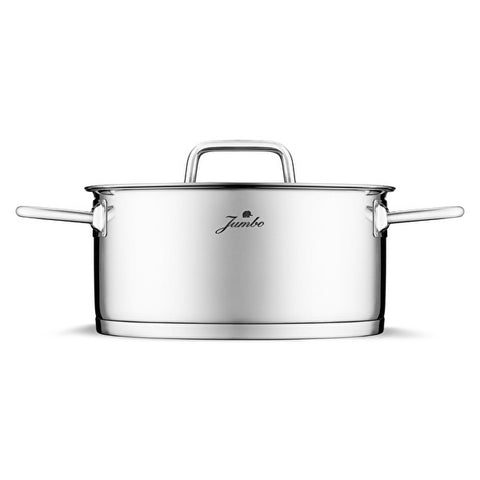 Jumbo New Assos 6-Piece Stainless Steel Saucepan Set, Silver
