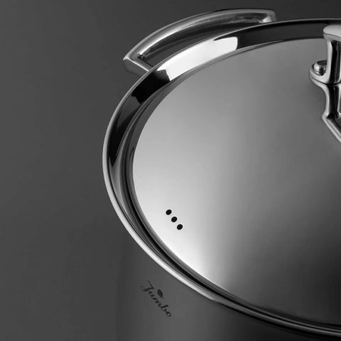 Jumbo Flame 8-Piece Stainless Steel Induction Cookware Set, Silver