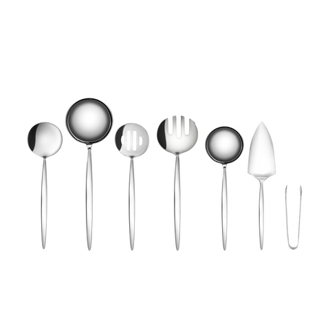 Karaca Porto 7-Piece Stainless Steel Serving Set, Silver